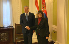 30 January 2020 Speaker Gojkovic and the Minister of Foreign Affairs of the Republic of Tajikistan Sirodjiddin Muhriddin